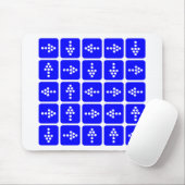 LED Arrow Square blau Mousepad (Mit Mouse)