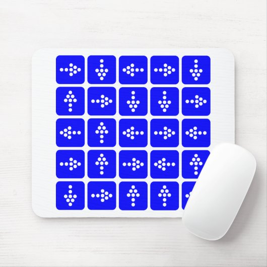 LED Arrow Square blau Mousepad (Mit Mouse)