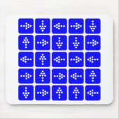LED Arrow Square blau Mousepad (Vorne)