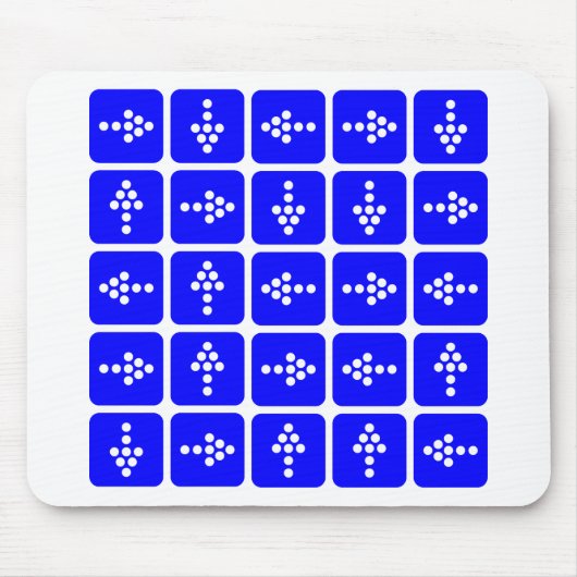 LED Arrow Square blau Mousepad (Vorne)