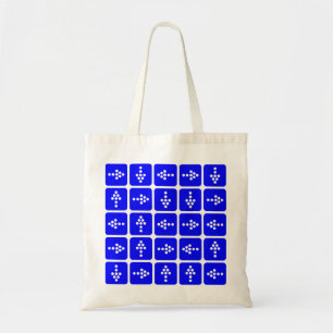 LED Arrow Square blau Tragetasche
