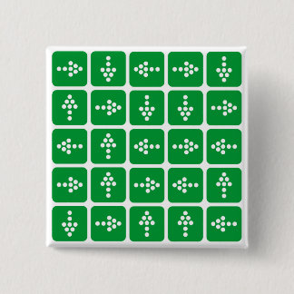 LED Arrow Square Green Button