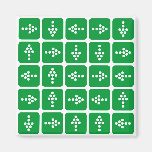 LED Arrow Square Green Magnet (Vorne)