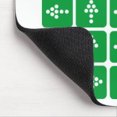 LED Arrow Square Green Mousepad (Ecke)