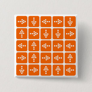 LED Arrow Square Orange Button