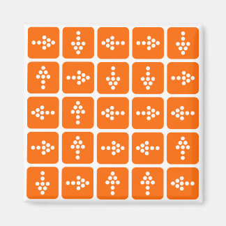 LED Arrow Square Orange Magnet