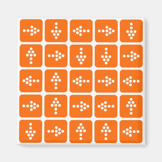 LED Arrow Square Orange Magnet (Vorne)