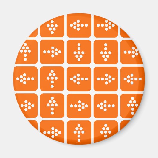 LED Arrow Square Orange Magnet (Vorne)