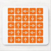 LED Arrow Square Orange Mousepad (Vorne)