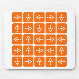 LED Arrow Square Orange Mousepad