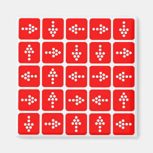 LED Arrow Square Red Magnet