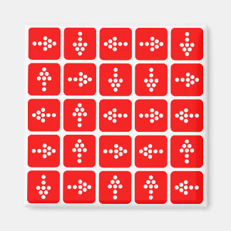 LED Arrow Square Red Magnet