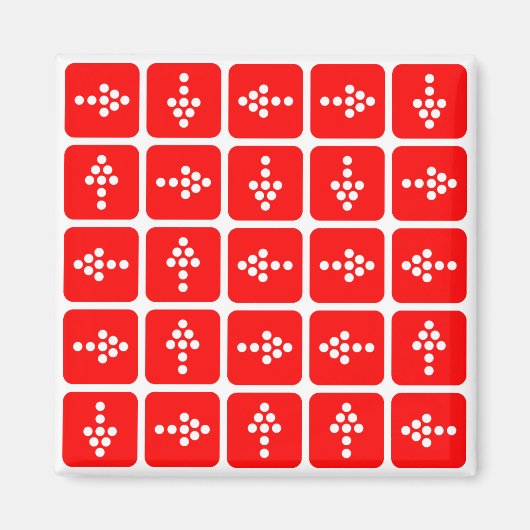 LED Arrow Square Red Magnet (Vorne)