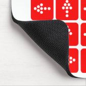 LED Arrow Square Red Mousepad (Ecke)