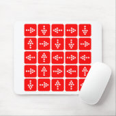 LED Arrow Square Red Mousepad (Mit Mouse)