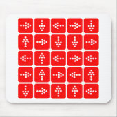LED Arrow Square Red Mousepad (Vorne)