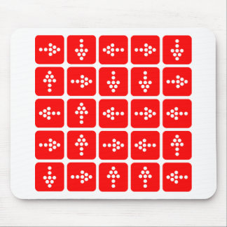 LED Arrow Square Red Mousepad