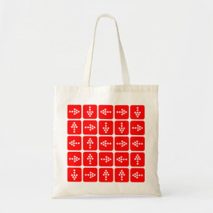 LED Arrow Square Red Tragetasche