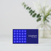 LED Arrows Square Blue - Dunkelblau Visitenkarte (Stehend Vorderseite)