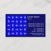 LED Arrows Square Blue - Dunkelblau Visitenkarte (Rückseite)