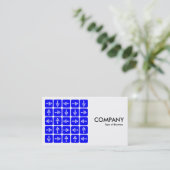 LED Arrows Square Blue - White Visitenkarte (Stehend Vorderseite)