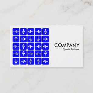 LED Arrows Square Blue - White Visitenkarte