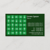 LED Arrows Square Green - Dunkelgrün Visitenkarte (Rückseite)
