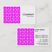 LED Arrows Square Magenta - Weiß Visitenkarte (Vorne/Hinten)