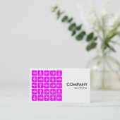 LED Arrows Square Magenta - Weiß Visitenkarte (Stehend Vorderseite)