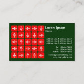 LED Arrows Square Red - Dark Green (003300) Visitenkarte (Rückseite)