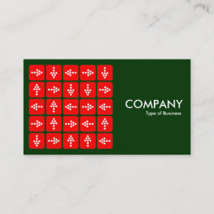 LED Arrows Square Red - Dark Green (003300) Visitenkarte