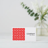 LED Arrows Square Red - White Visitenkarte (Stehend Vorderseite)