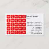 LED Arrows Square Red - White Visitenkarte (Rückseite)