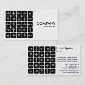 LED Arrows Square - White (Gold Card) Visitenkarte (Vorne/Hinten)