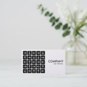 LED Arrows Square - White (Gold Card) Visitenkarte (Stehend Vorderseite)