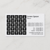 LED Arrows Square - White (Gold Card) Visitenkarte (Rückseite)