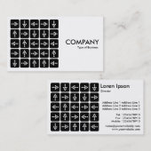 LED Arrows Square - White Visitenkarte (Vorne/Hinten)