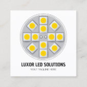 Led Custom QR Quadratische Visitenkarte (Vorderseite)
