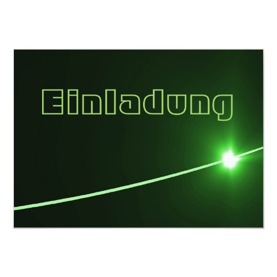 LED green 12,7 X 17,8 Cm Einladungskarte