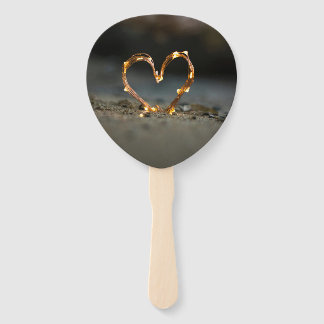 LED Heart Wedding Hand Fan | Set of 10 Fächer