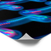 LED-Leuchten auf der Plakatwand. Das Foto ist vers Poster (Ecke)