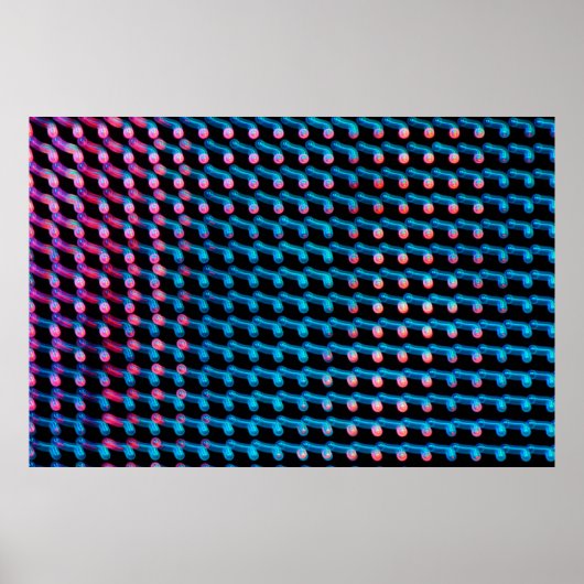 LED-Leuchten auf der Plakatwand. Das Foto ist vers Poster (Vorne)