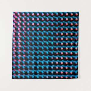 LED-Leuchten auf der Plakatwand. Das Foto ist vers Wandteppich