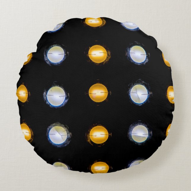 LED-Leuchten, schließen abstrakten Hintergrund. Rundes Kissen (Vorderseite)