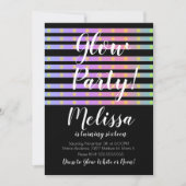 LED leuchtet verrückt Neon glühen im dunklen Party Einladung (Vorderseite)