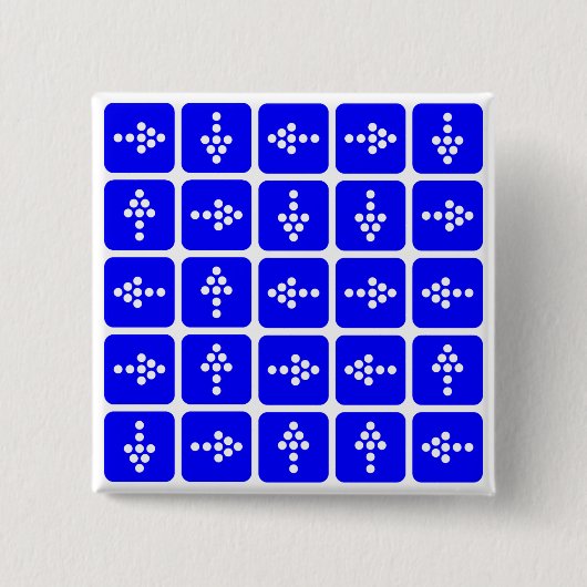 LED Pfeil Quadrat Blau Button (Vorderseite)