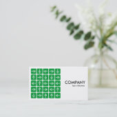 LED-Pfeil-Quadrat-Grün - Weiß Visitenkarte (Stehend Vorderseite)