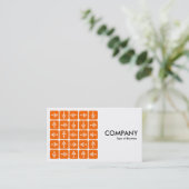 LED-Pfeil-Quadrat-Orange - Weiß Visitenkarte (Stehend Vorderseite)