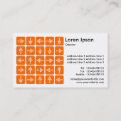 LED-Pfeil-Quadrat-Orange - Weiß Visitenkarte (Rückseite)