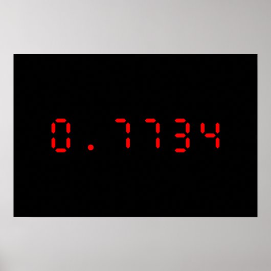 LED-Rechner Hallo | 0,7734 Poster (Vorne)